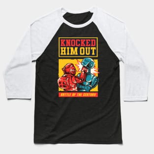 knocked him out robot pixel Baseball T-Shirt